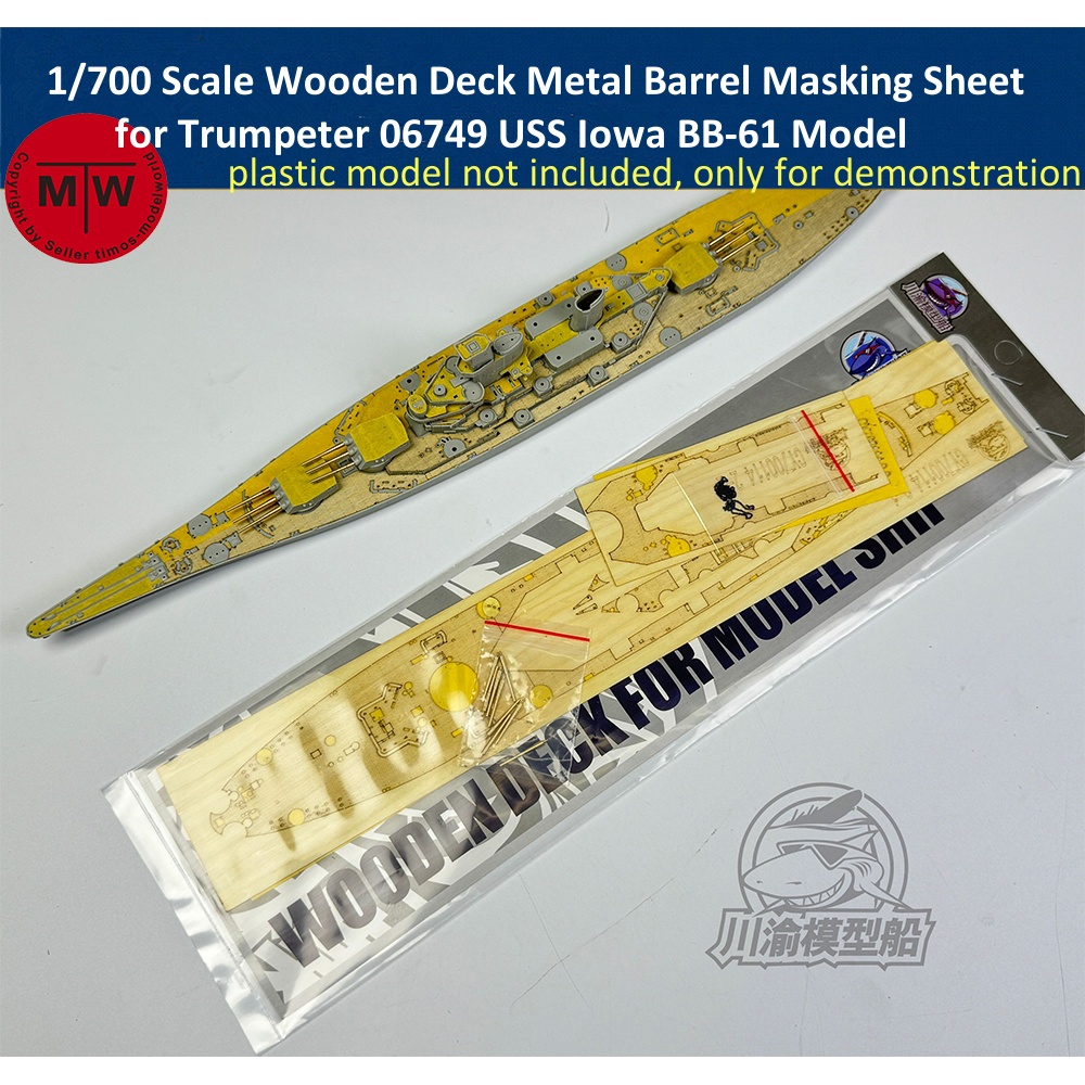 Model Kit Uss Iowa - Hoja de enmascaramiento de barril de