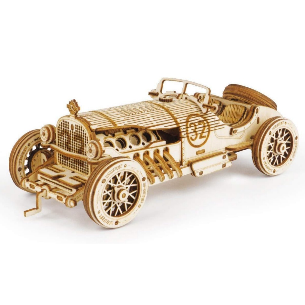 Model Kit Locomotive - Rompecabezas 3D de Madera Robotime, Coche