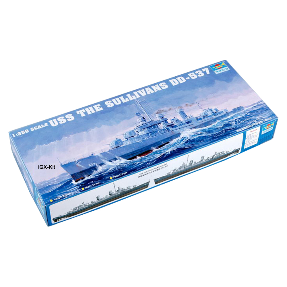 Model Kit Uss Iowa - Trumpeter 05304, escala 1/350, USS DD537