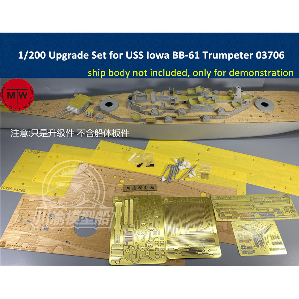 Model Kit Uss Iowa - Juego de actualización a escala 1/200
