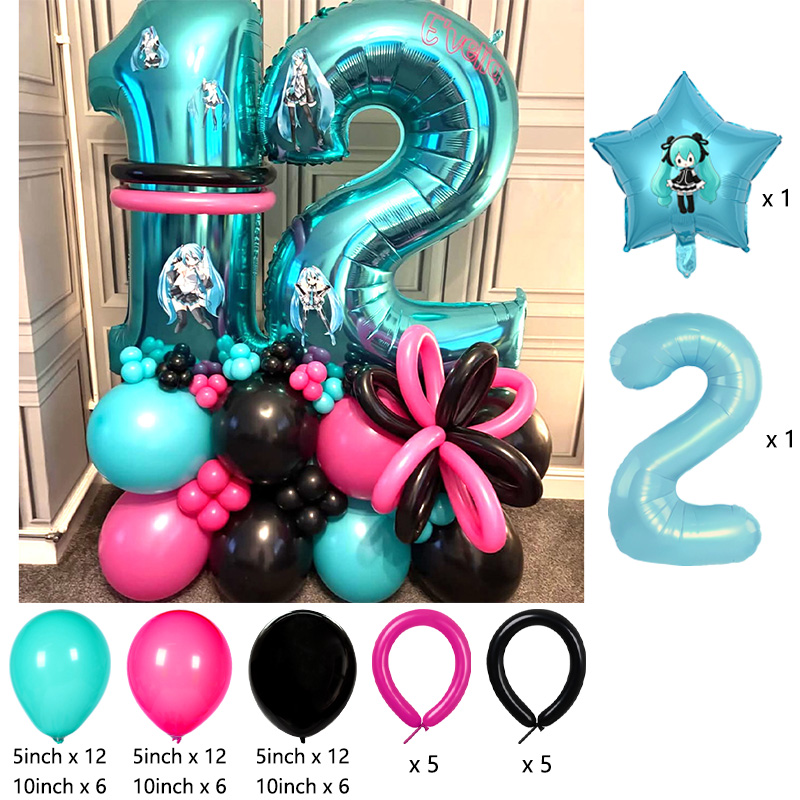 Set de Globos Combinados Miku  - Model Kit Hatsune Miku reseña y precio