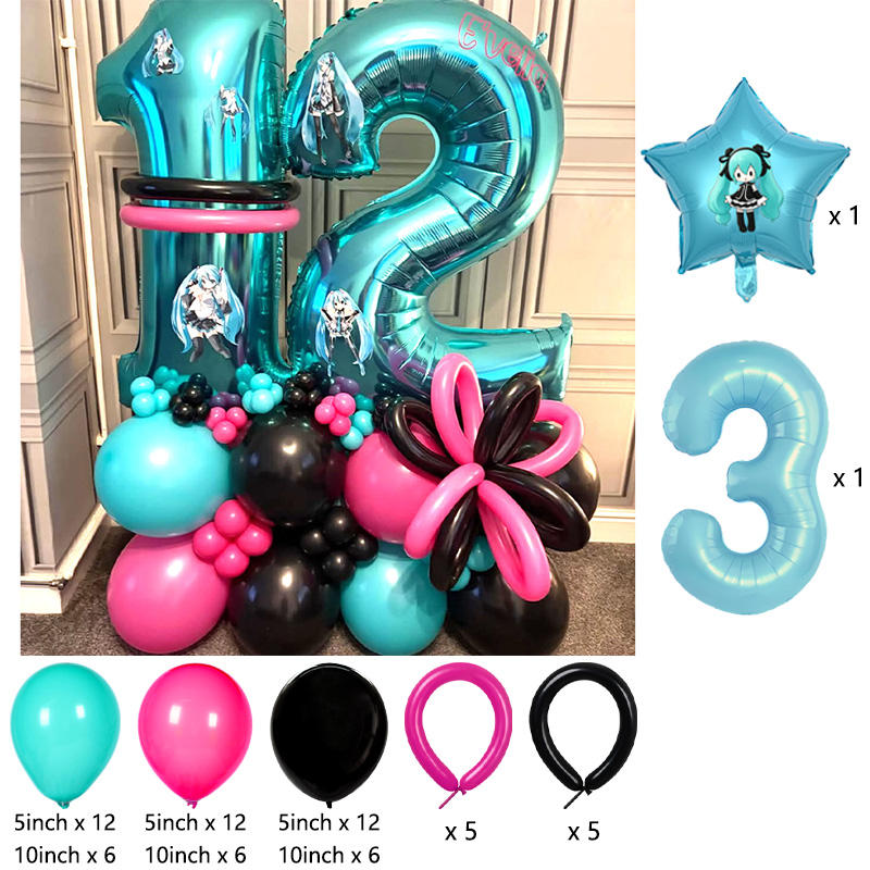 Set de Globos Combinados Miku  - Model Kit Hatsune Miku reseña y precio