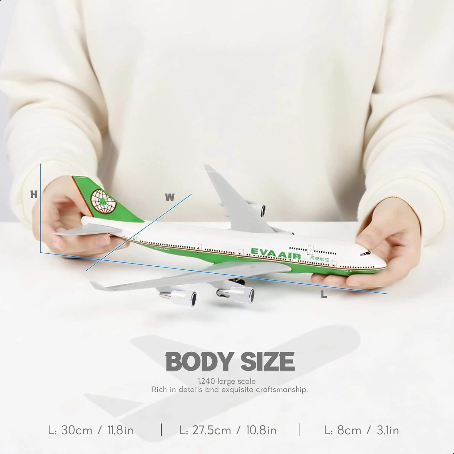Modelo de Avión EVA Air 747 de - Model Kit Resin reseña y precio