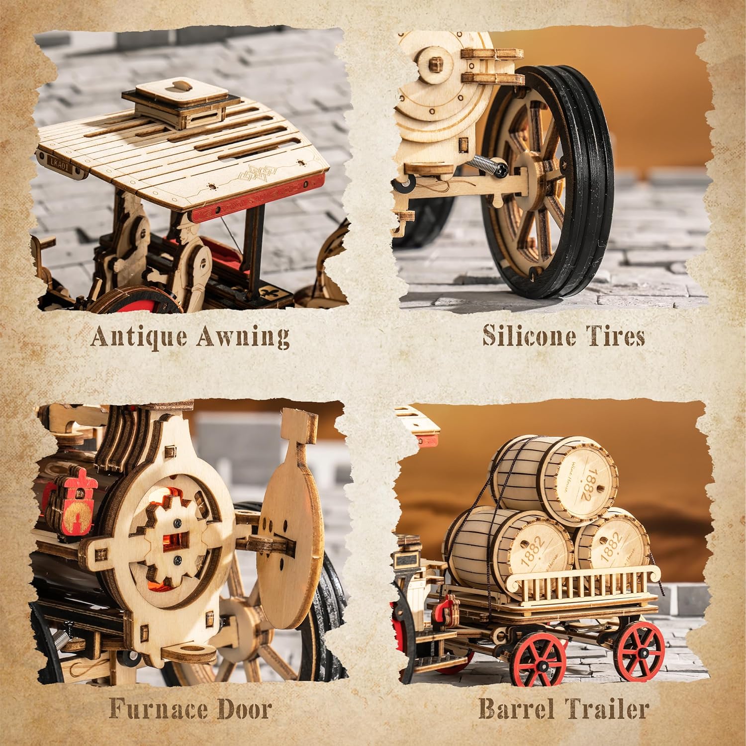 Robotime Rokr Kit de construcc - Model Kit Locomotive reseña y precio