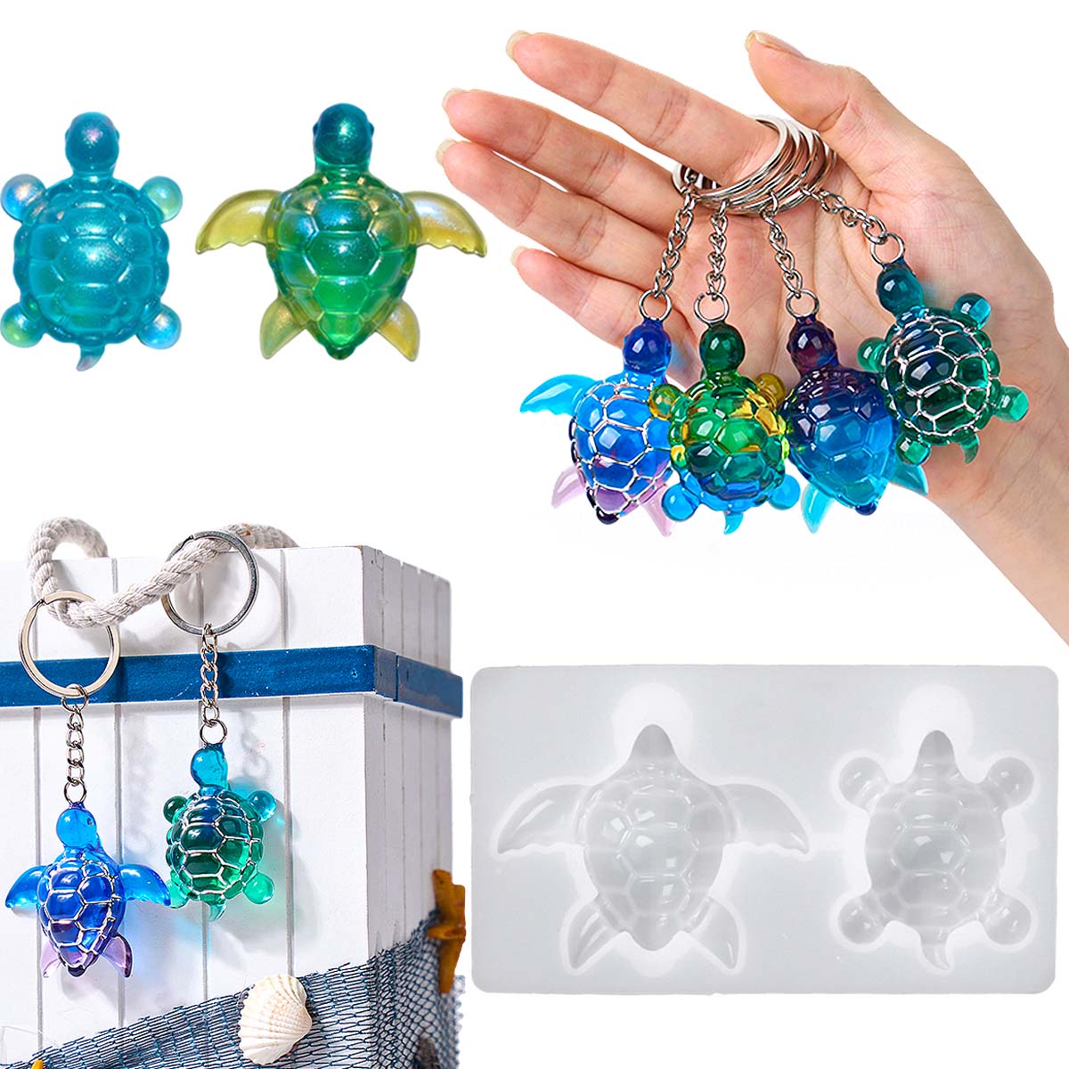 LLavero de tortuga marina 3D,  - Model Kit Resin reseña y precio